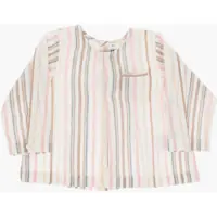 Bluze Striped Cotton Tenique Gauguin Blouse With Back Closure Barbati