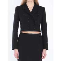Sacouri Cropped Double-Breasted Jacket Femei