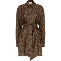 Rochii Fendi Silk Shirtdress Femei
