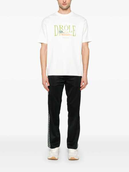 Tricouri DRLE DE MONSIEUR Drle De Monsieur T-Shirt With Tennis Print WHITE Barbati (BM 17190031) 2