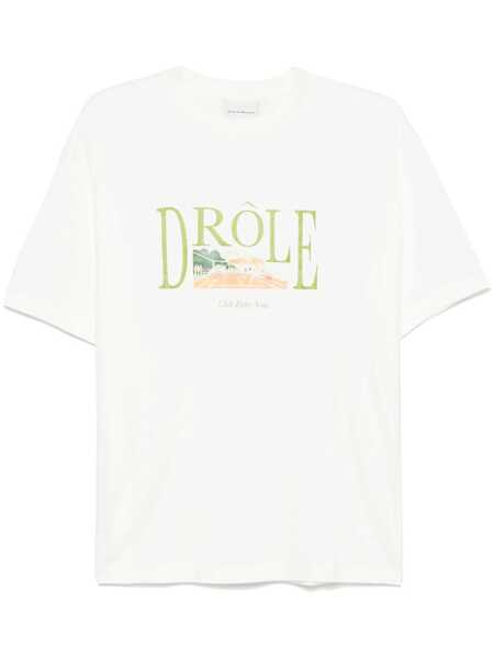 Tricouri DRLE DE MONSIEUR Drle De Monsieur T-Shirt With Tennis Print WHITE Barbati (BM 17190031) 1