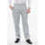 Off-White Virgin Wool Chinos Pants With Zipped Ankle Light Blue