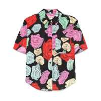 Camasi Multicolor Shirt With All-Over Rose Print And Chest Pocket In Cotton Woman Femei