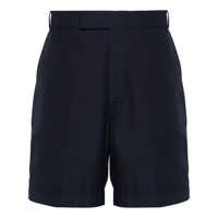 Pantaloni Blue Bermuda Pants With Logo Patch On The Rear And Belt Loops In Cotton Blend Man Barbati