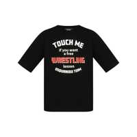 Tricouri DSQUARED2 Black Crewneck T-Shirt With Print On The Front In Cotton Man