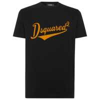 Tricouri Black T-Shirt With Logo Print On The Front In Cotton Man Barbati