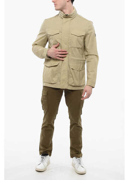 Jachete Woolrich Windbreaker Field With Utility Pockets Beige Barbati (BM 17200460) 4
