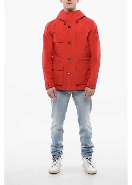 Jachete Woolrich Hooded Gtx Windbreaker With Utility Pockets Red Barbati (BM 17200466) 4