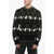 Burberry Embroidered Wool Chess Crewneck Sweater Black