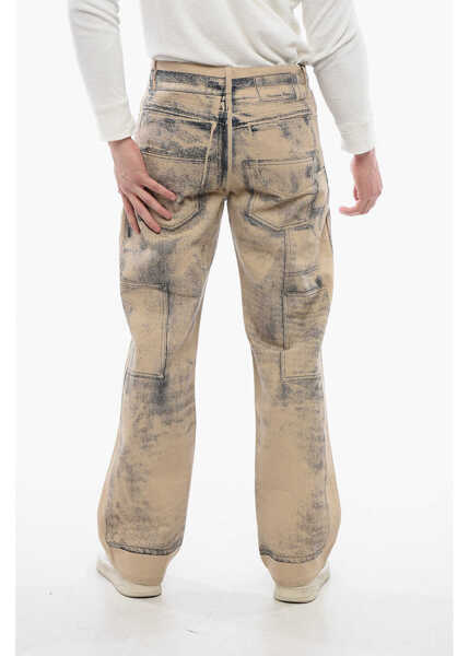 Blugi drepti Dior Printed Regular Fit Denims 27Cm Beige Barbati (BM 17200499) 2