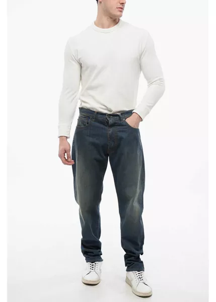 Blugi drepti Maison Margiela High Waisted Flare-Fit Jeans Blue Barbati (BM 17200628) 4