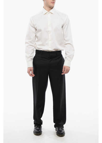 Pantaloni casual Dior 4-Pocketed Mohair Blend Pants Black Barbati (BM 17200640) 4