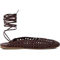 Balerini Leather net-effect Mules Femei