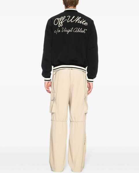 Bomber jacket Off-White Varsity Souvenir Jacket BLACK Barbati (BM 17201270) 4
