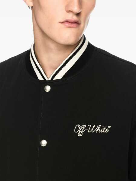 Bomber jacket Off-White Varsity Souvenir Jacket BLACK Barbati (BM 17201270) 5