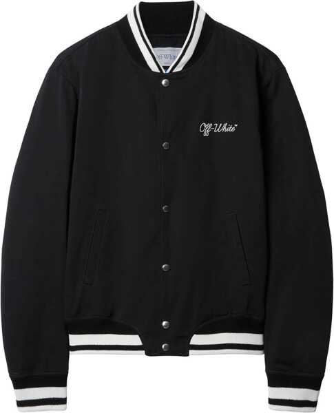 Bomber jacket Off-White Varsity Souvenir Jacket BLACK Barbati (BM 17201270) 1