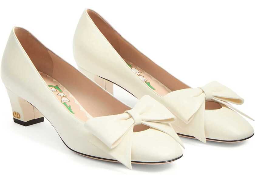 Pantofi cu toc Valentino Garavani Bowow Pumps WHITE Femei (BM 17201468) 2