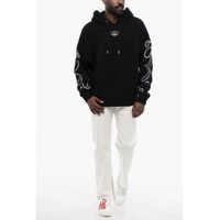 Topuri Off-White pentru Barbati - Hanorace Off-White Hoddie Bandana Arr Skate With Contrast Embroidery Black Barbati (BM 17201480) - B-mall.ro