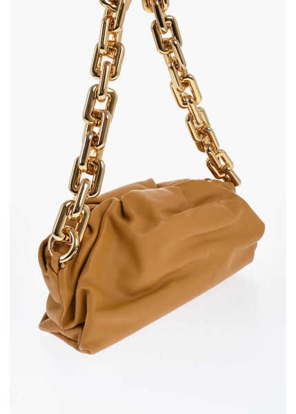 Genti de mana Bottega Veneta Leather The Chain Pouch Bag With Magnetic Closure Yellow Femei (BM 17201525) 2