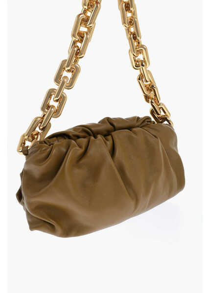 Genti de mana Bottega Veneta Leather The Chain Pouch Bag With Magnetic Closure Brown Femei (BM 17201537) 2