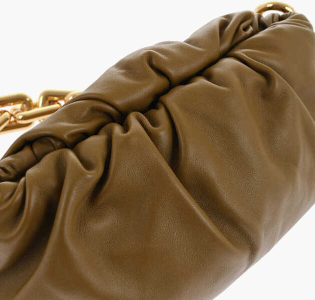 Genti de mana Bottega Veneta Leather The Chain Pouch Bag With Magnetic Closure Brown Femei (BM 17201537) 3