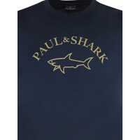 Tricouri Paul&Shark pentru Barbati - Tricouri Paul&Shark Paul & Shark Cotton Crew-Neck T-Shirt BLUE Barbati (BM 17202802) - B-mall.ro