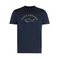 Tricouri Paul & Shark Cotton Crew-Neck T-Shirt Barbati