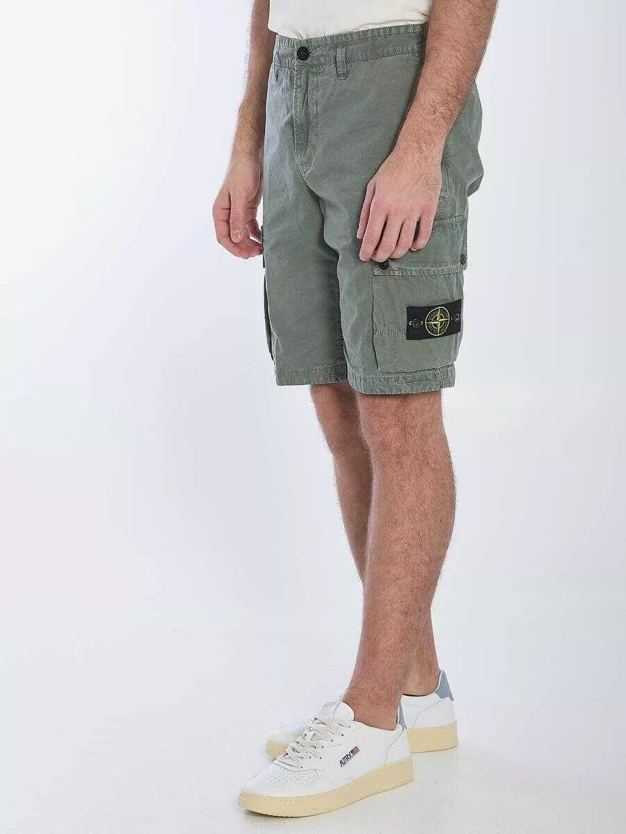 Pantaloni Stone Island Slim Cargo Bermuda Shorts GREEN Barbati (BM 17203135) 2