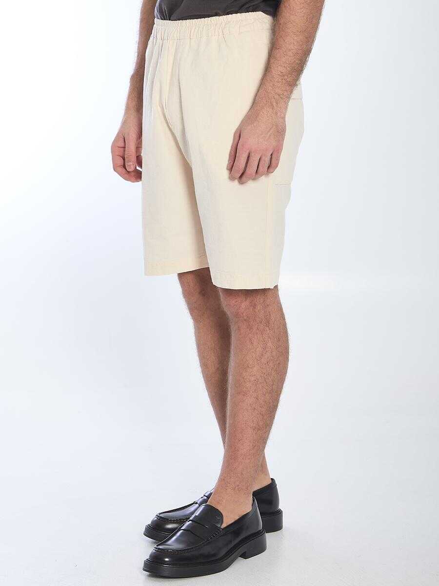 Pantaloni BARENA Canariol Arela Bermuda Shorts WHITE Barbati (BM 17204095) 2