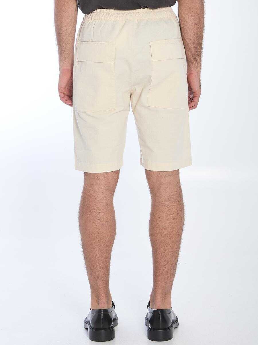 Pantaloni BARENA Canariol Arela Bermuda Shorts WHITE Barbati (BM 17204095) 4