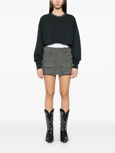 Pulovere Golden Goose Golden Goose Organic Cotton Cropped Sweatshirt Black Femei (BM 17205844) 2