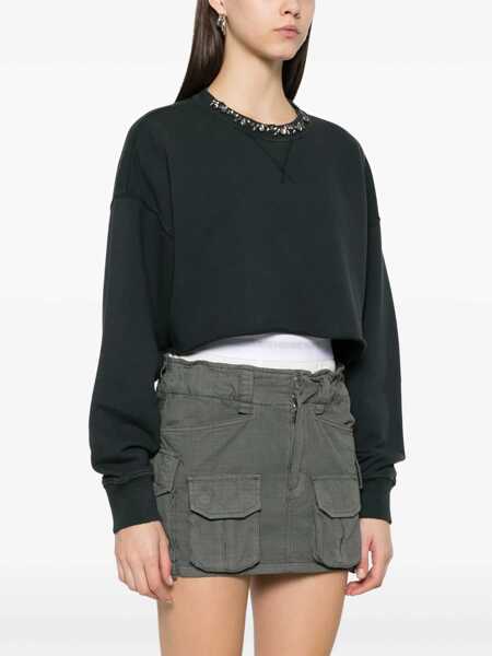 Pulovere Golden Goose Golden Goose Organic Cotton Cropped Sweatshirt Black Femei (BM 17205844) 3