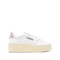 Sneakers Autry Medalist Platform Sneakers In Leather Color White And Powder Pink Femei