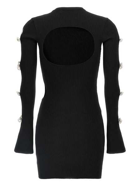 Rochii MACH & MACH Mach & Mach Cut-Out Crystal Bow Dress Black Femei (BM 17207923) 2