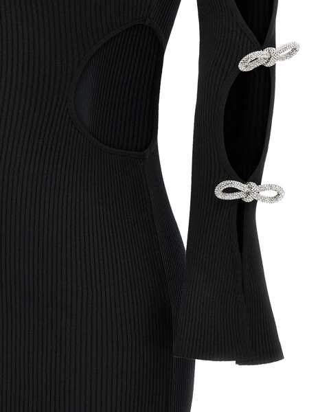 Rochii MACH & MACH Mach & Mach Cut-Out Crystal Bow Dress Black Femei (BM 17207923) 4