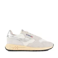 Sneakers Autry White And Silver Suede And Nylon Reelwind Low Sneakers Femei