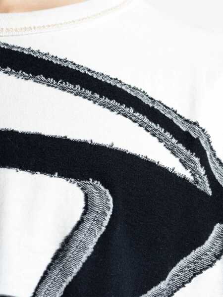 Tricouri Diesel T-Shirt With Maxi Oval D WHITE Barbati (BM 17209247) 5