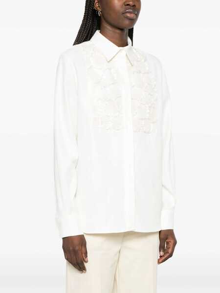 Camasi P.A.R.O.S.H. SHIRT WITH EMBROIDERED DETAIL White Femei (BM 17209285) 3