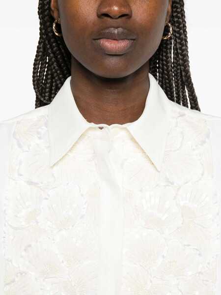 Camasi P.A.R.O.S.H. SHIRT WITH EMBROIDERED DETAIL White Femei (BM 17209285) 5