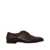 Doucal's CAP TOE DERBY SHOES IN DARK BROWN Brown