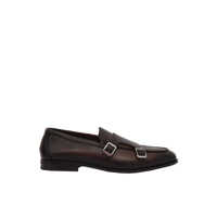 Pantofi DOUBLE BUCKLE ADLER SHOES IN DARK BROWN Barbati