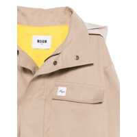 Geci Parka pentru Fete - Geci Parka MSGM DRILL OVER PARKA GIRL Beige Fete (BM 17212183) - B-mall.ro