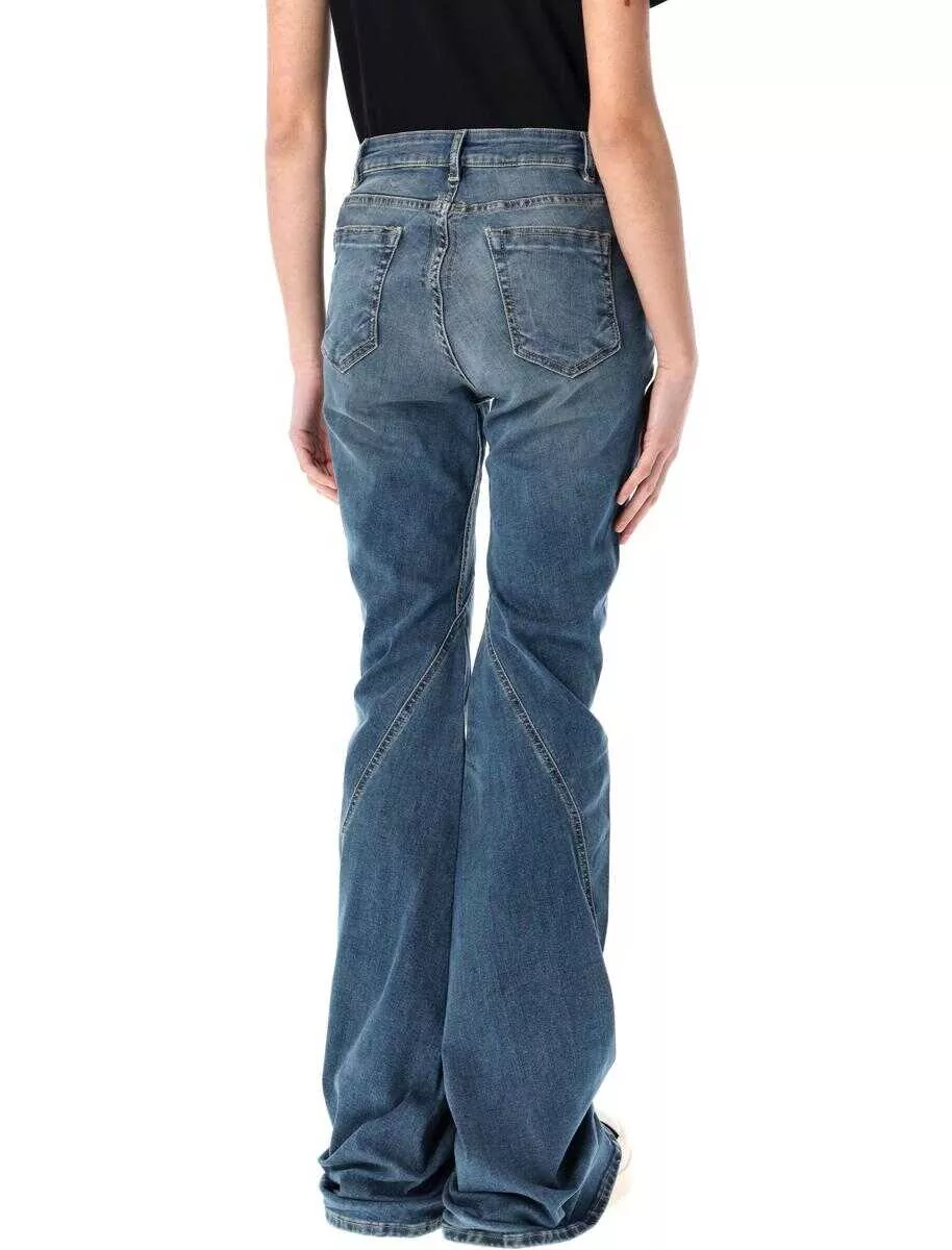 Blugi Rick Owens Rick Owens Drkshdw Bias Bootcut Blue Femei (BM 17221153) 2