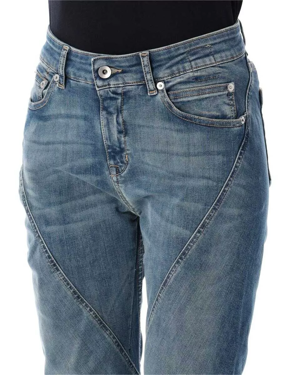 Blugi Rick Owens Rick Owens Drkshdw Bias Bootcut Blue Femei (BM 17221153) 3