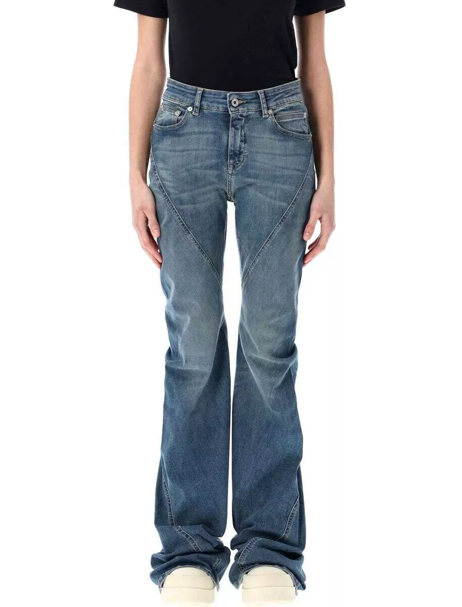 Blugi Rick Owens Rick Owens Drkshdw Bias Bootcut Blue Femei (BM 17221153) 1