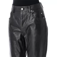 Imbracaminte Dama pagina 292 - Pantaloni casual Rick Owens Rick Owens Detroit Cut Leather Pant Black Femei (BM 17221288) - B-mall.ro