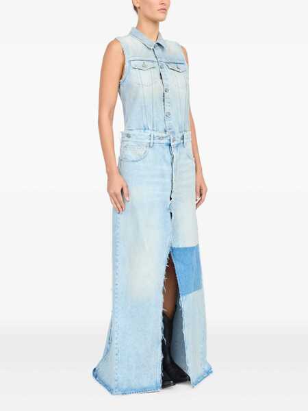 Rochii MM6 Maison Margiela Mm6 Maison Margiela Long Denim Dress BLUE Femei (BM 17222572) 3