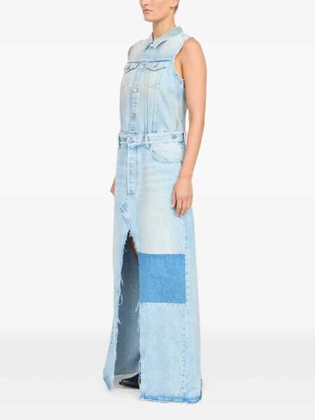 Rochii MM6 Maison Margiela Mm6 Maison Margiela Long Denim Dress BLUE Femei (BM 17222572) 4