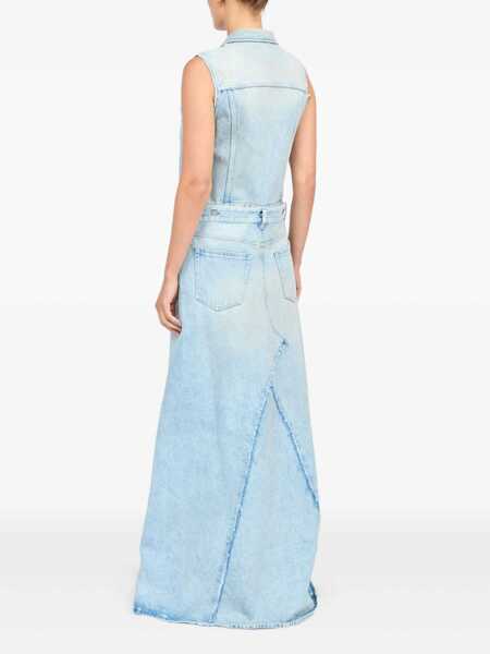 Rochii MM6 Maison Margiela Mm6 Maison Margiela Long Denim Dress BLUE Femei (BM 17222572) 5