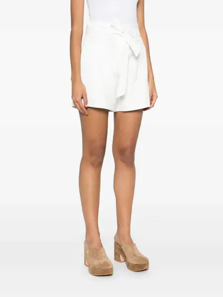 Pantaloni casual IRO Iro Hannou Cotton Blend Shorts WHITE Femei (BM 17224270) 3